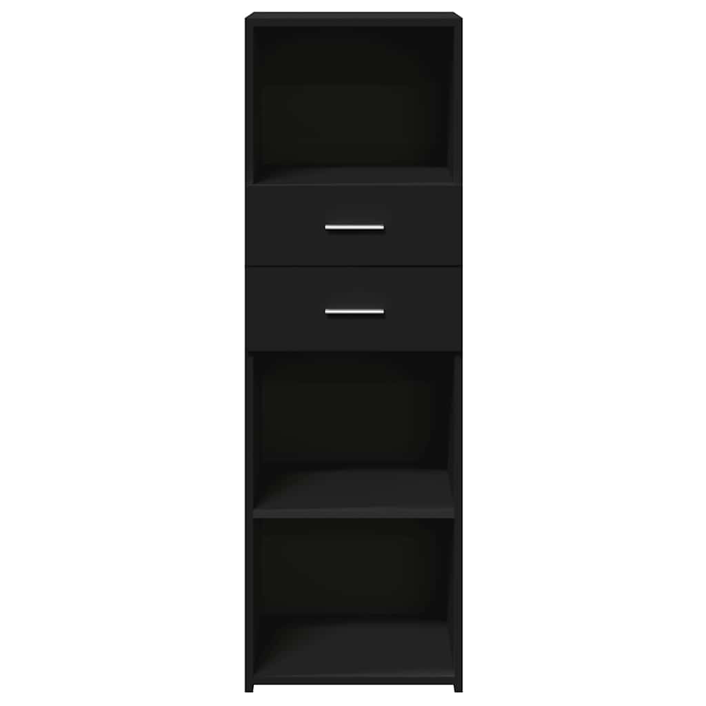 Visoka komoda crna 40 x 42,5 x 124 cm od konstruiranog drva