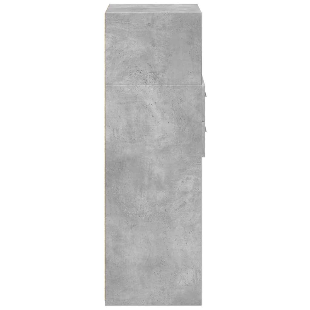 Visoka komoda boja betona 40 x 42,5 x 124 cm konstruirano drvo