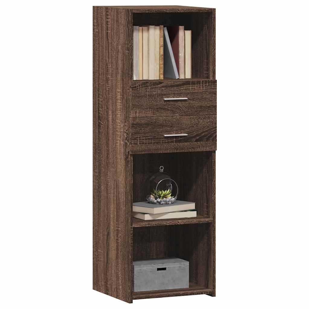 Visoka komoda boja hrasta 40 x 42,5 x 124 cm konstruirano drvo
