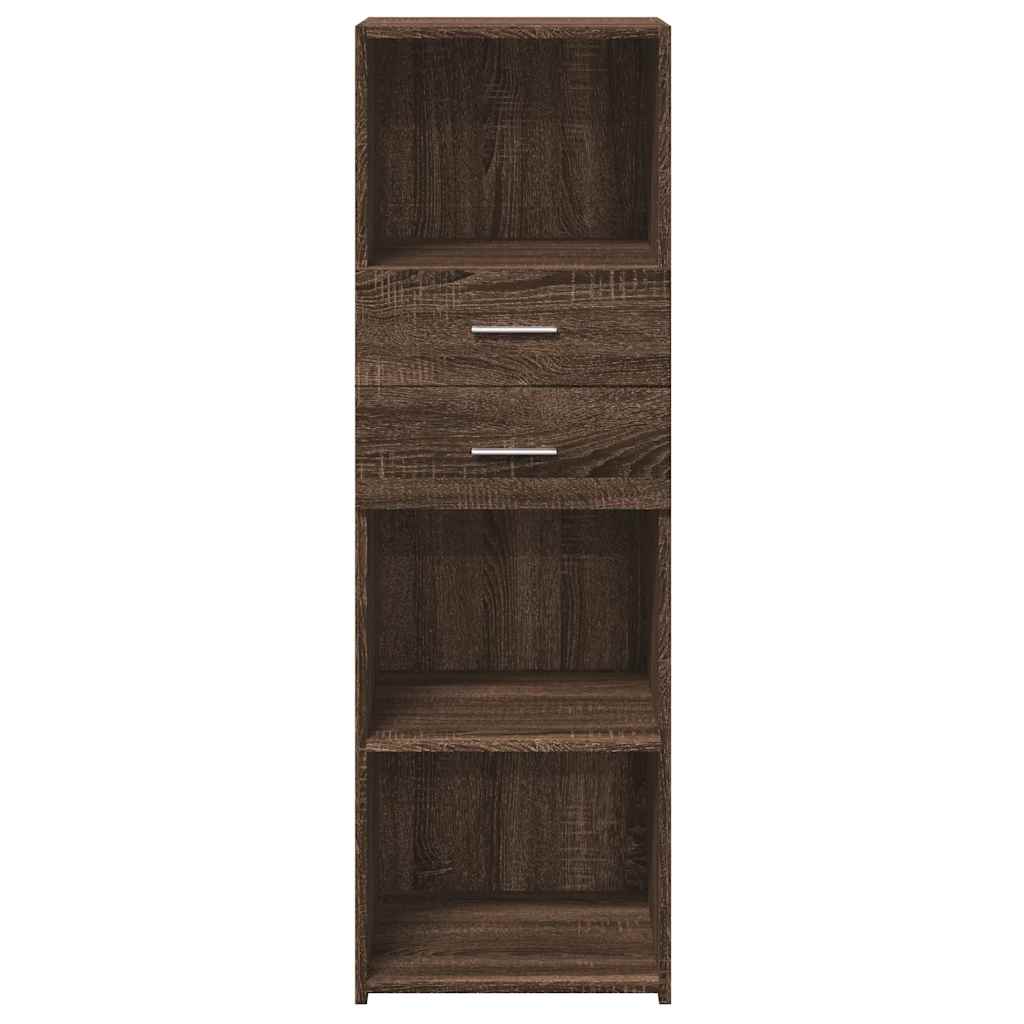 Visoka komoda boja hrasta 40 x 42,5 x 124 cm konstruirano drvo
