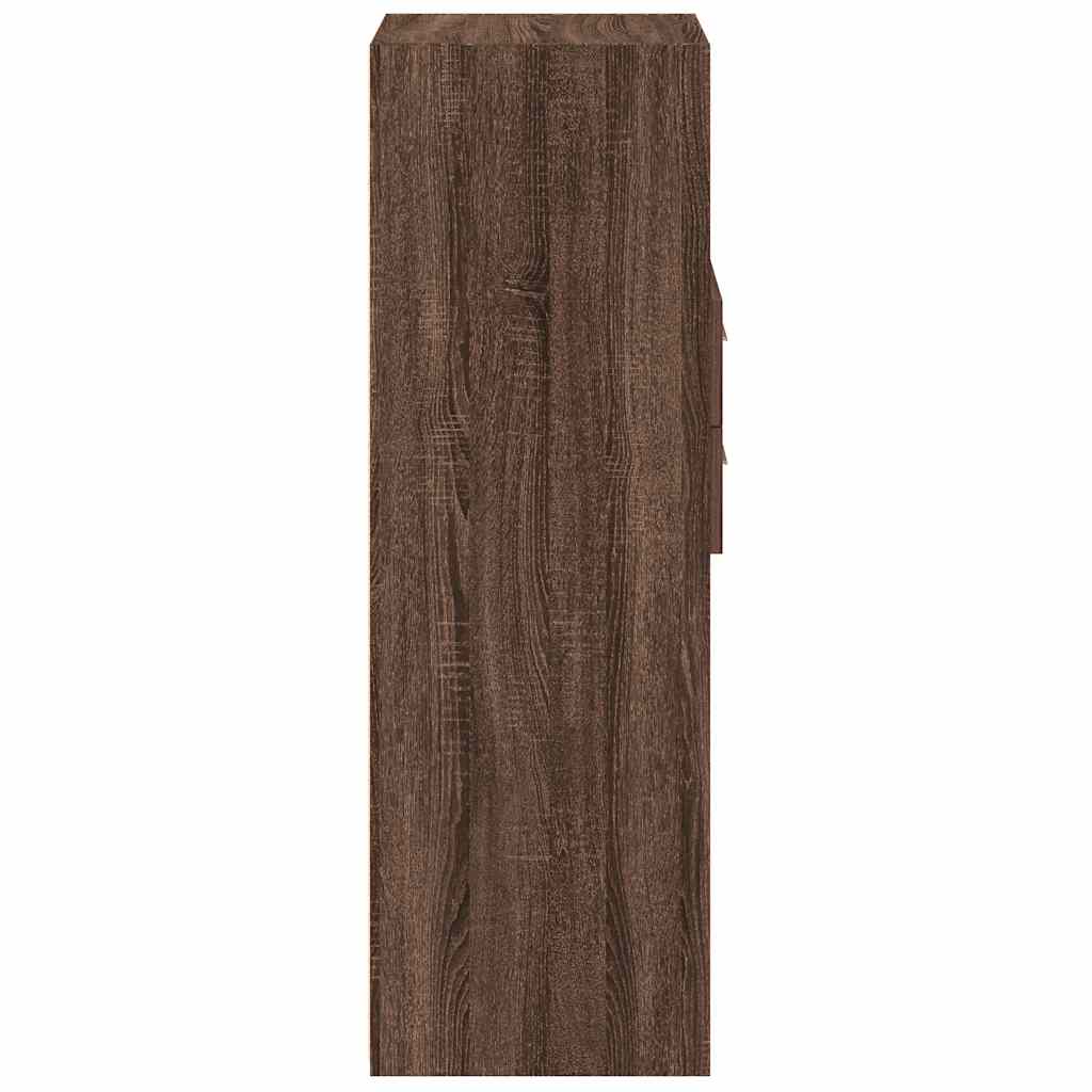 Visoka komoda boja hrasta 40 x 42,5 x 124 cm konstruirano drvo
