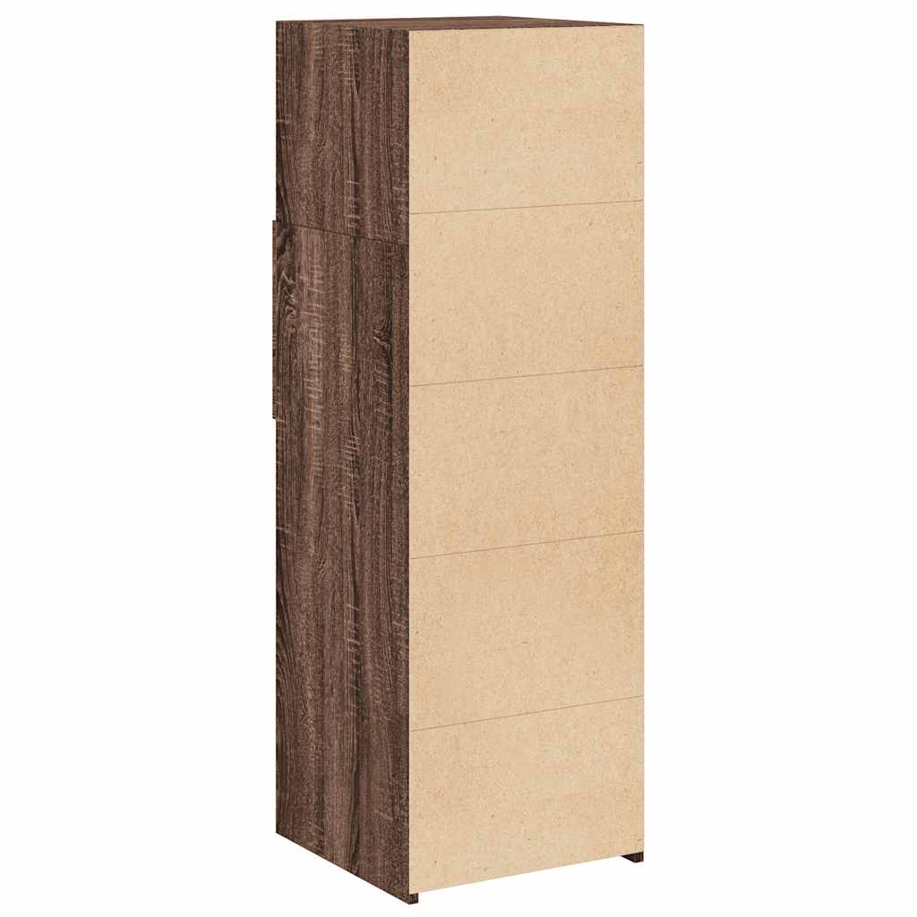 Visoka komoda boja hrasta 40 x 42,5 x 124 cm konstruirano drvo