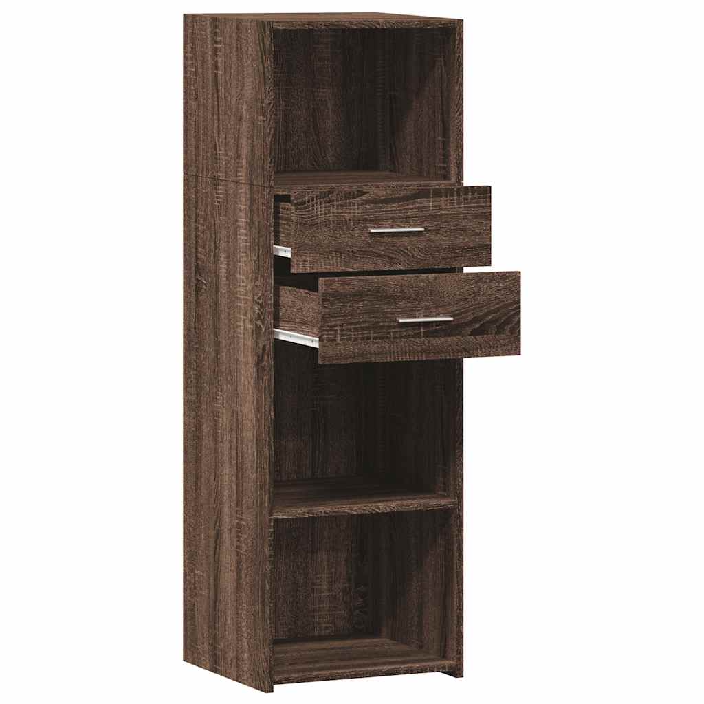 Visoka komoda boja hrasta 40 x 42,5 x 124 cm konstruirano drvo