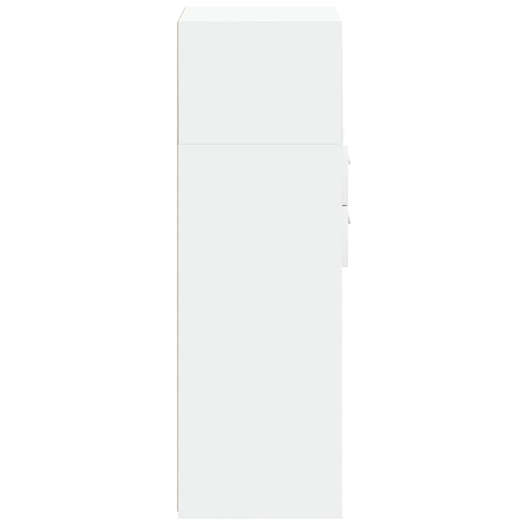Visoka komoda bijela 45 x 42,5 x 124 cm od konstruiranog drva
