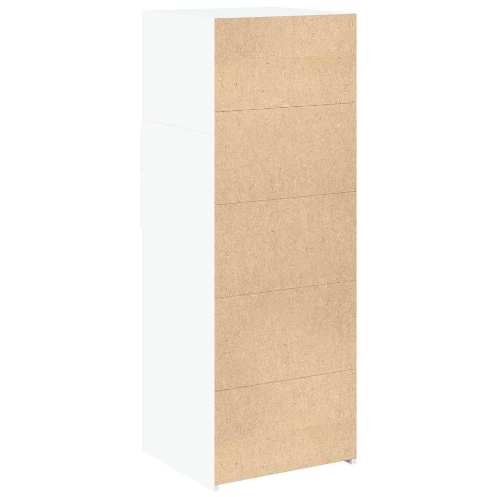Visoka komoda bijela 45 x 42,5 x 124 cm od konstruiranog drva