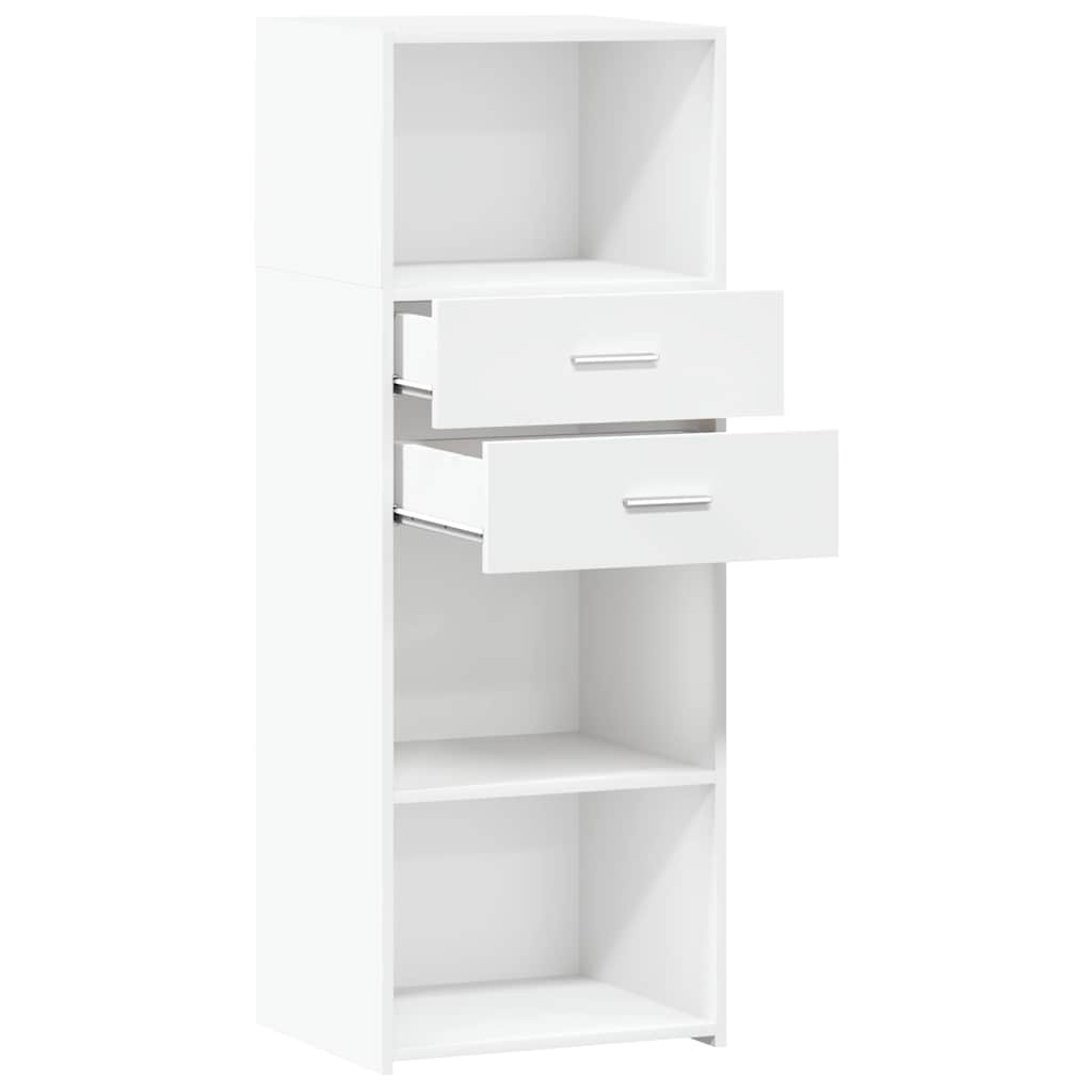 Visoka komoda bijela 45 x 42,5 x 124 cm od konstruiranog drva