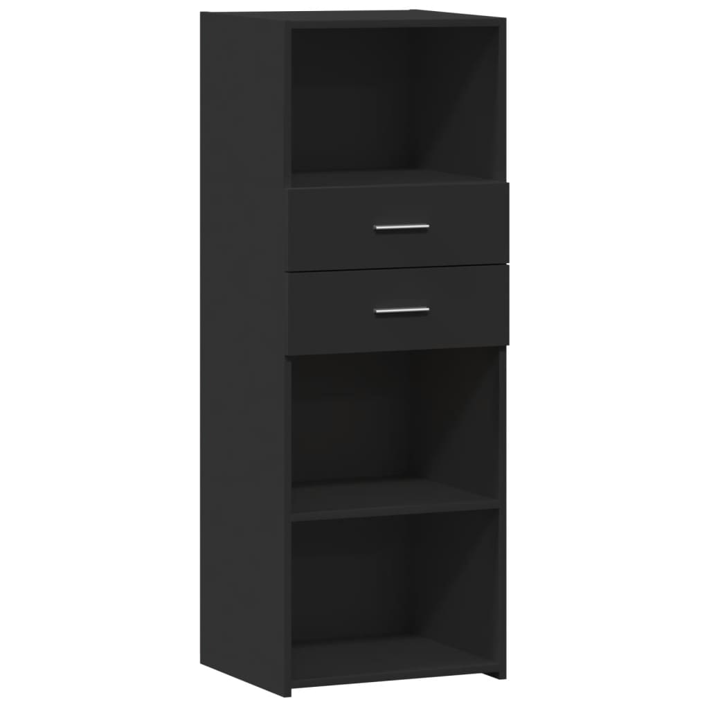 Visoka komoda crna 45 x 42,5 x 124 cm od konstruiranog drva