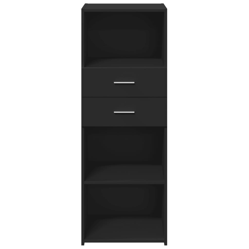 Visoka komoda crna 45 x 42,5 x 124 cm od konstruiranog drva