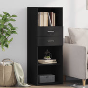Visoka komoda crna 45 x 42,5 x 124 cm od konstruiranog drva