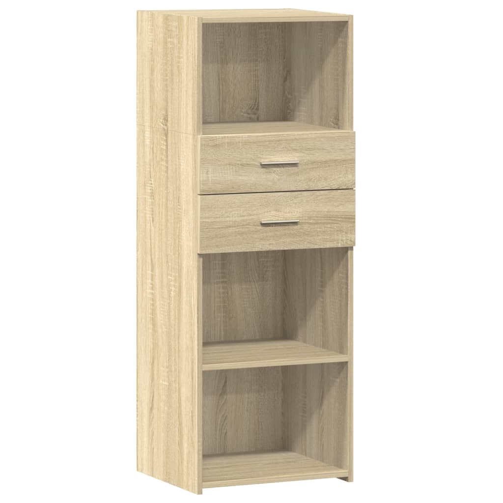 Visoka komoda boja hrasta 45 x 42,5 x 124 cm konstruirano drvo