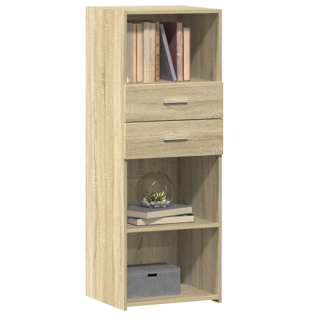 Visoka komoda boja hrasta 45 x 42,5 x 124 cm konstruirano drvo