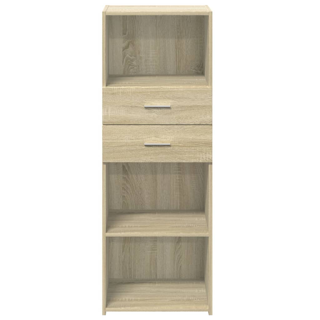Visoka komoda boja hrasta 45 x 42,5 x 124 cm konstruirano drvo