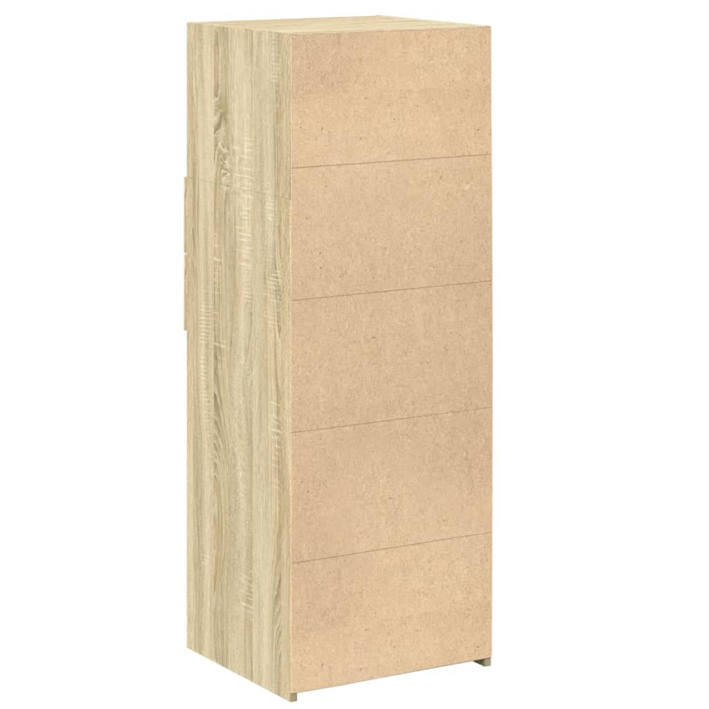 Visoka komoda boja hrasta 45 x 42,5 x 124 cm konstruirano drvo