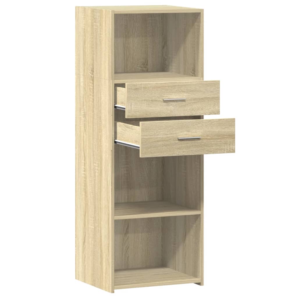 Visoka komoda boja hrasta 45 x 42,5 x 124 cm konstruirano drvo