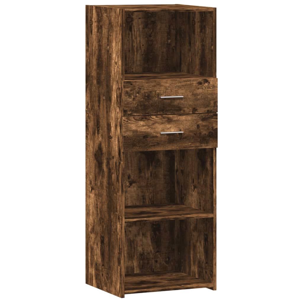 Visoka komoda boja hrasta 45 x 42,5 x 124 cm konstruirano drvo