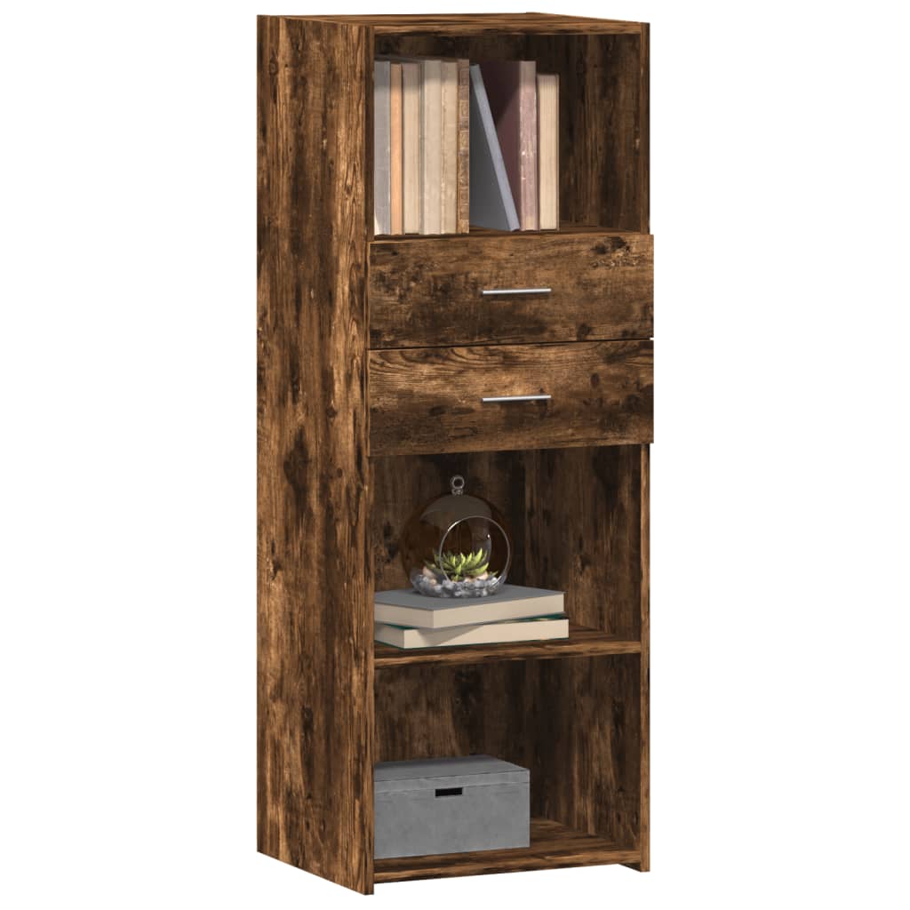 Visoka komoda boja hrasta 45 x 42,5 x 124 cm konstruirano drvo