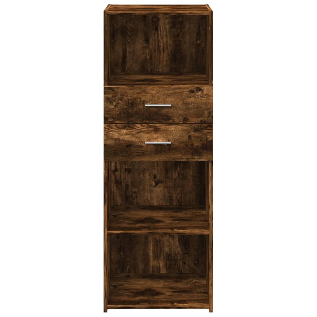 Visoka komoda boja hrasta 45 x 42,5 x 124 cm konstruirano drvo