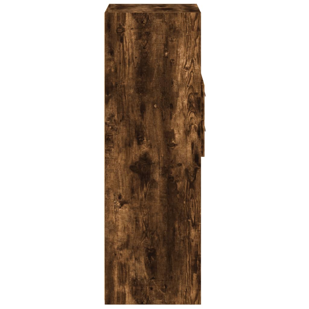 Visoka komoda boja hrasta 45 x 42,5 x 124 cm konstruirano drvo
