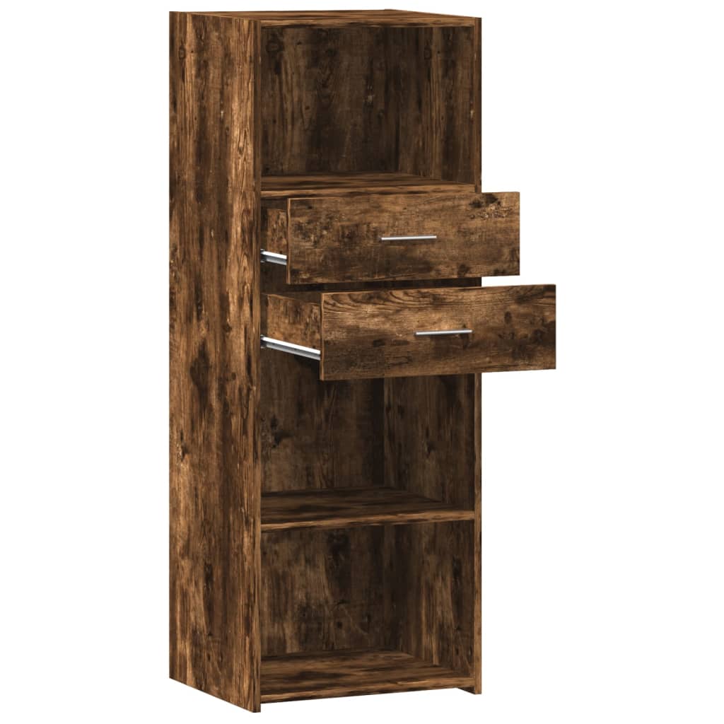 Visoka komoda boja hrasta 45 x 42,5 x 124 cm konstruirano drvo