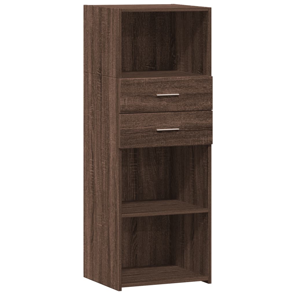 Visoka komoda boja hrasta 45 x 42,5 x 124 cm konstruirano drvo