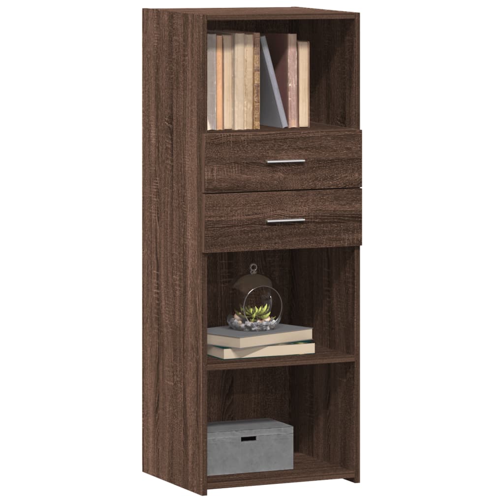 Visoka komoda boja hrasta 45 x 42,5 x 124 cm konstruirano drvo