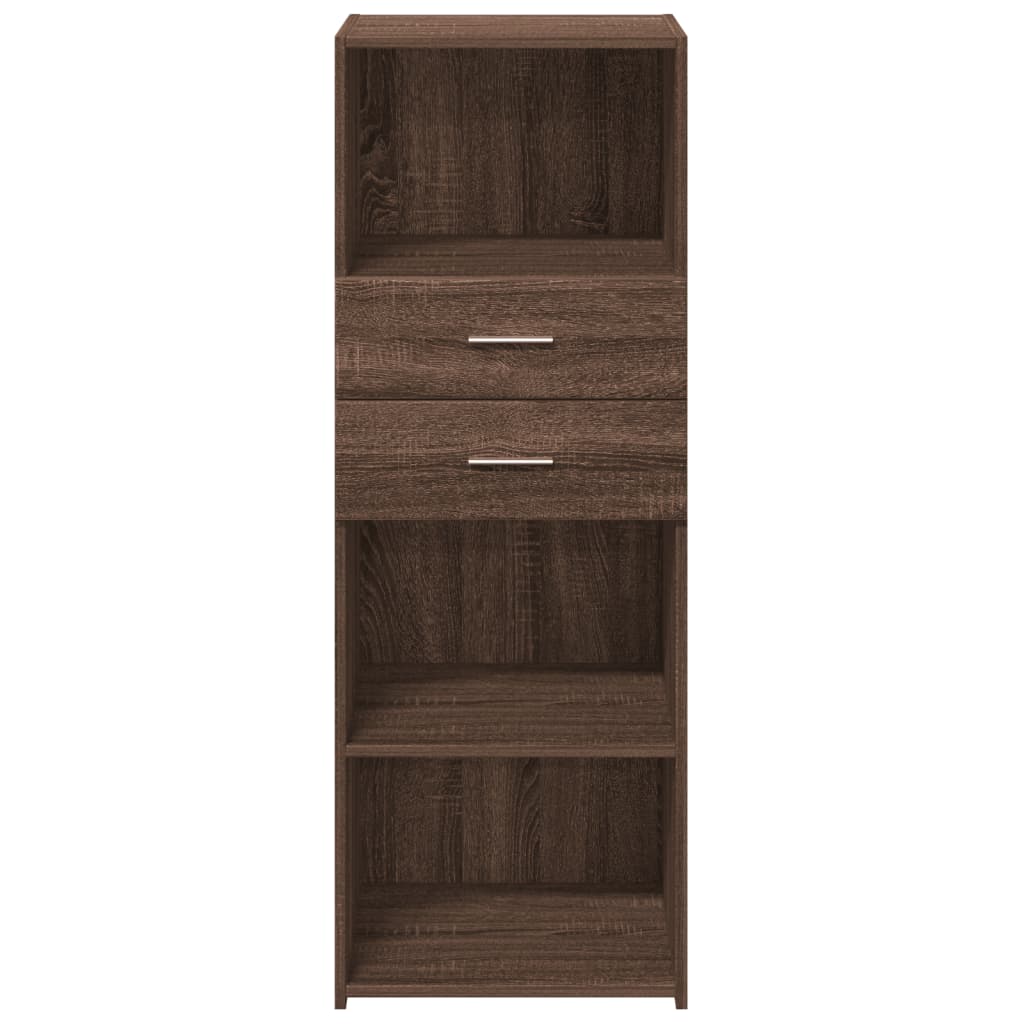 Visoka komoda boja hrasta 45 x 42,5 x 124 cm konstruirano drvo