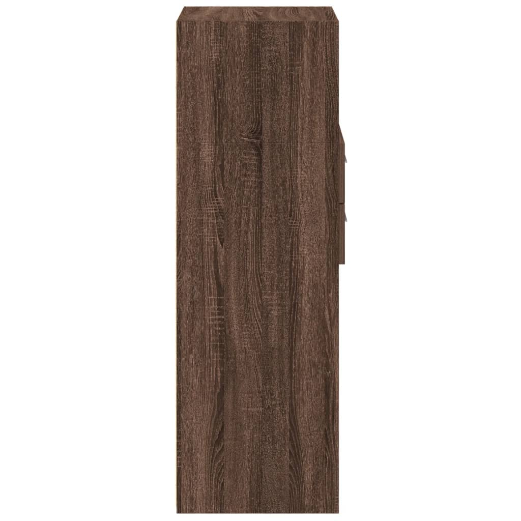 Visoka komoda boja hrasta 45 x 42,5 x 124 cm konstruirano drvo