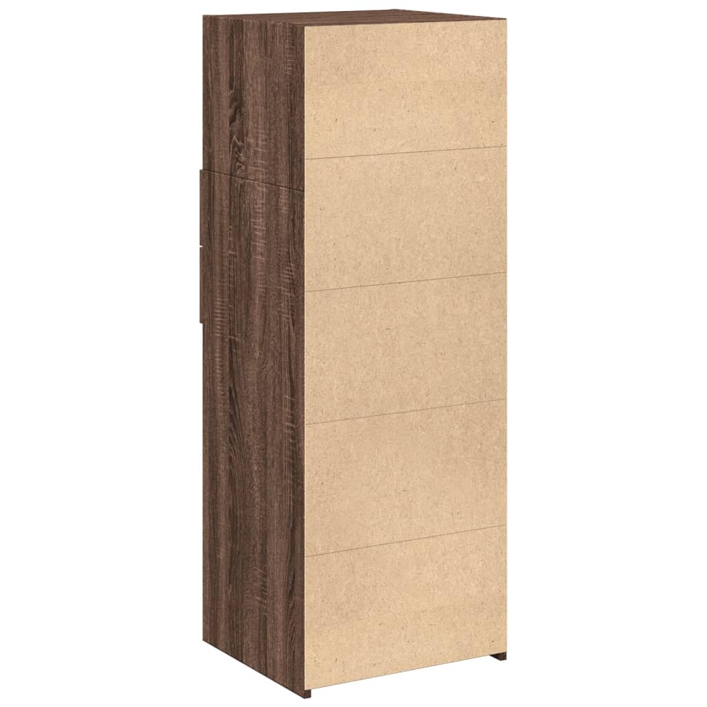 Visoka komoda boja hrasta 45 x 42,5 x 124 cm konstruirano drvo