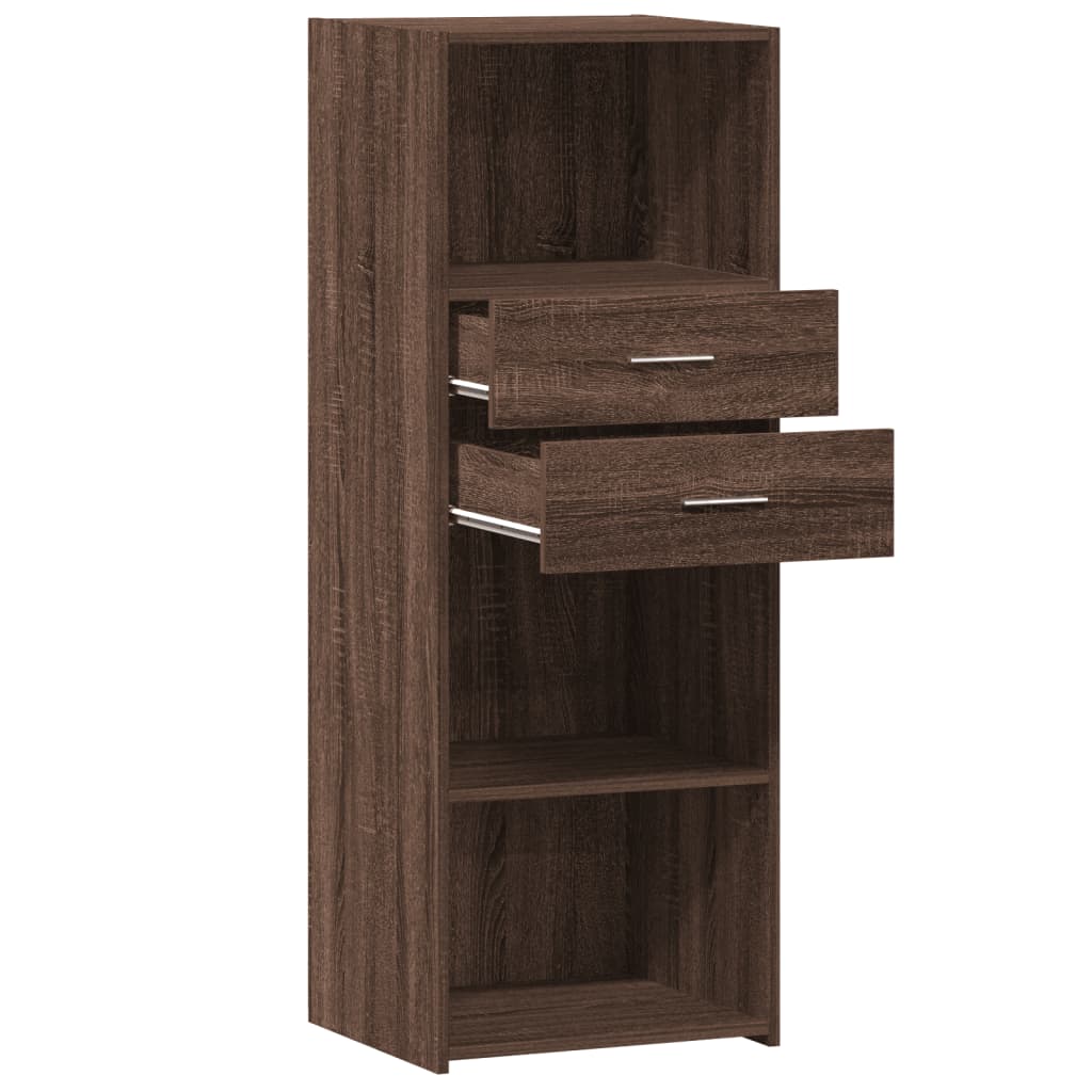 Visoka komoda boja hrasta 45 x 42,5 x 124 cm konstruirano drvo