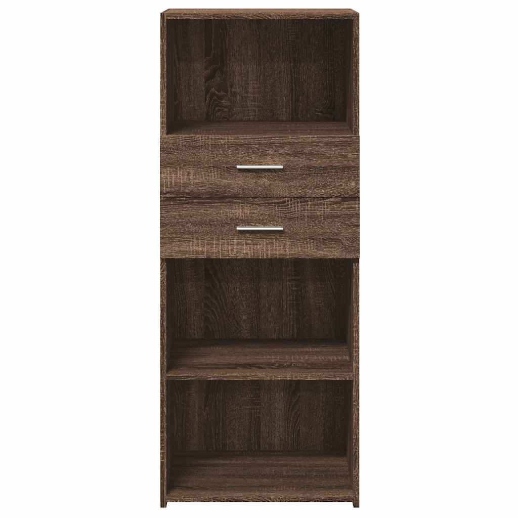 Visoka komoda boja hrasta 50 x 42,5 x 124 cm konstruirano drvo