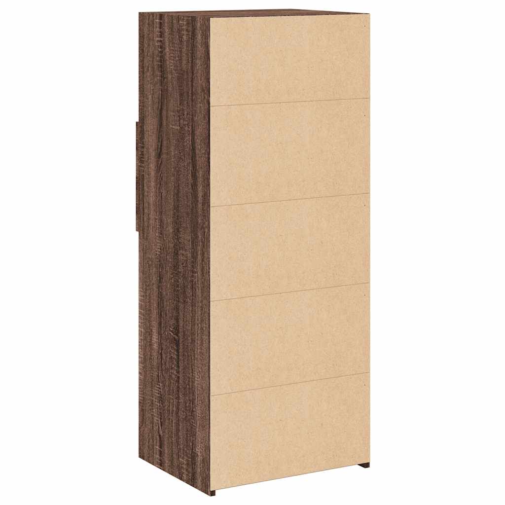 Visoka komoda boja hrasta 50 x 42,5 x 124 cm konstruirano drvo