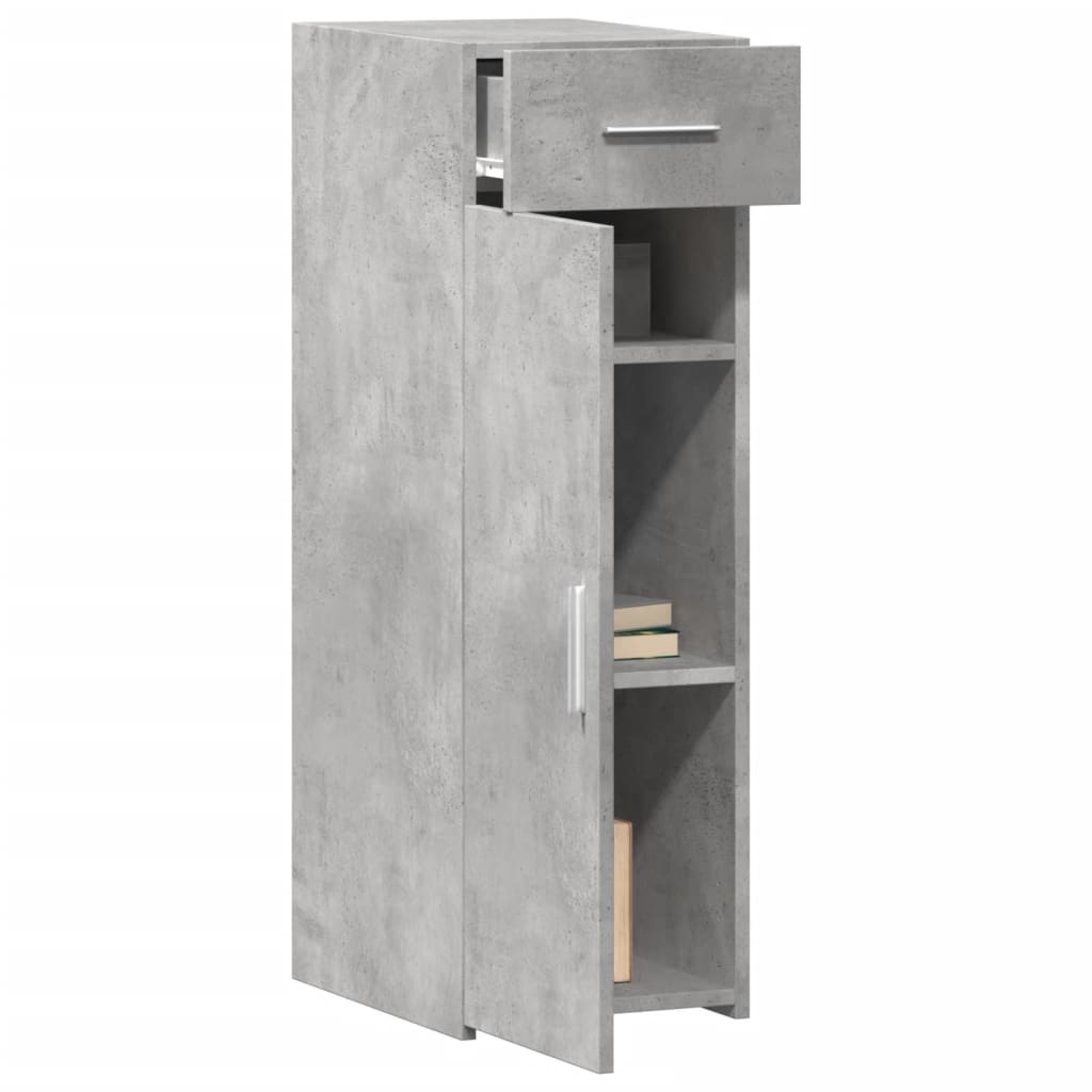Komoda siva boja betona 30x42,5x93 cm od konstruiranog drva
