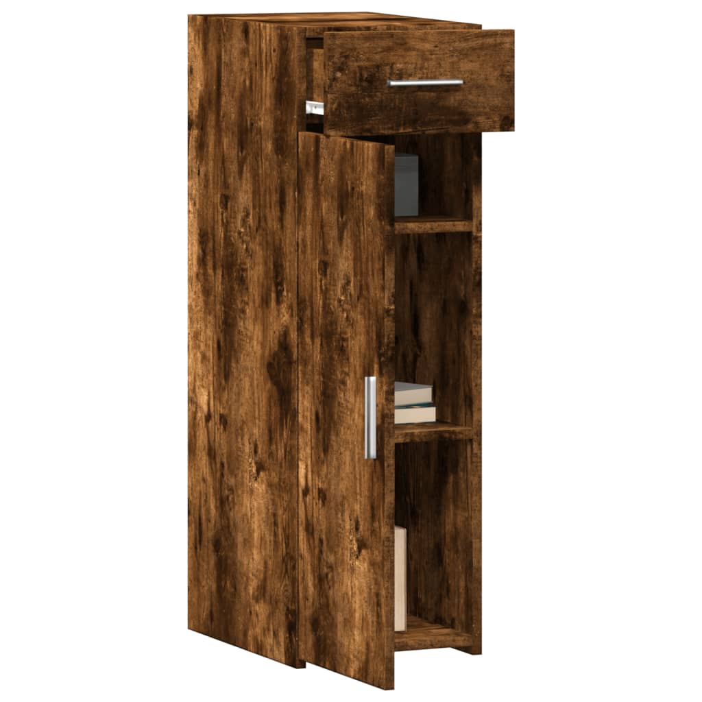 Komoda boja dimljenog hrasta 30x42,5x93 cm konstruirano drvo
