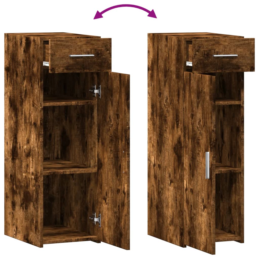 Komoda boja dimljenog hrasta 30x42,5x93 cm konstruirano drvo