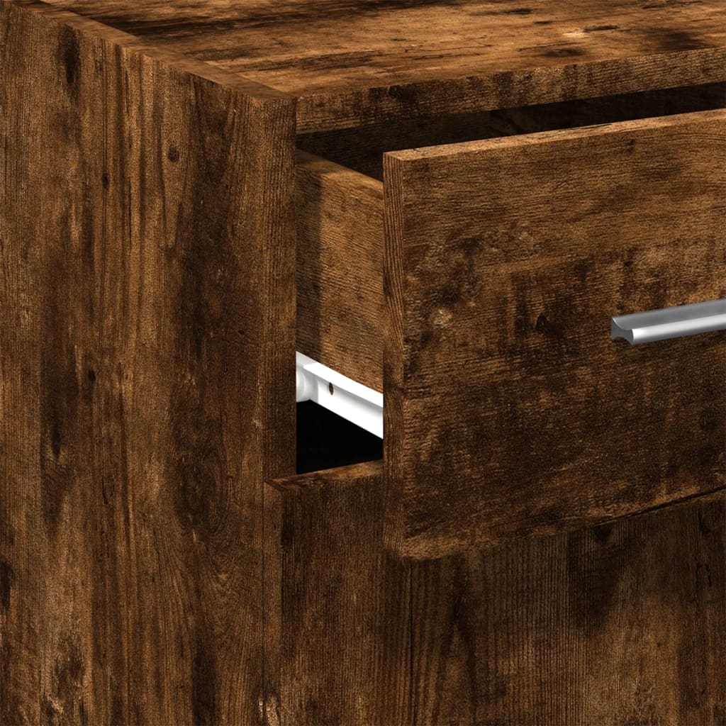 Komoda boja dimljenog hrasta 30x42,5x93 cm konstruirano drvo