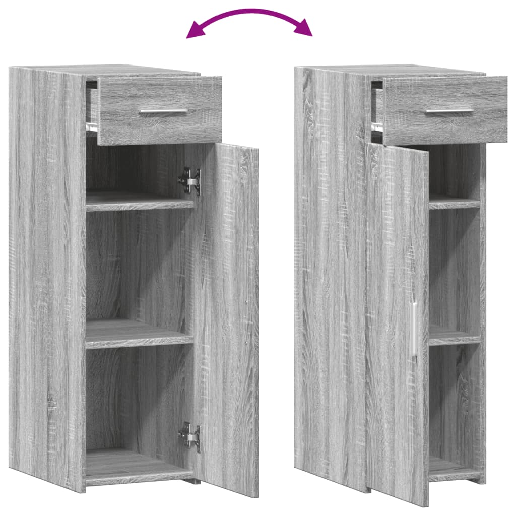 Komoda boja sivog hrasta sonome 30x42,5x93 cm konstruirano drvo
