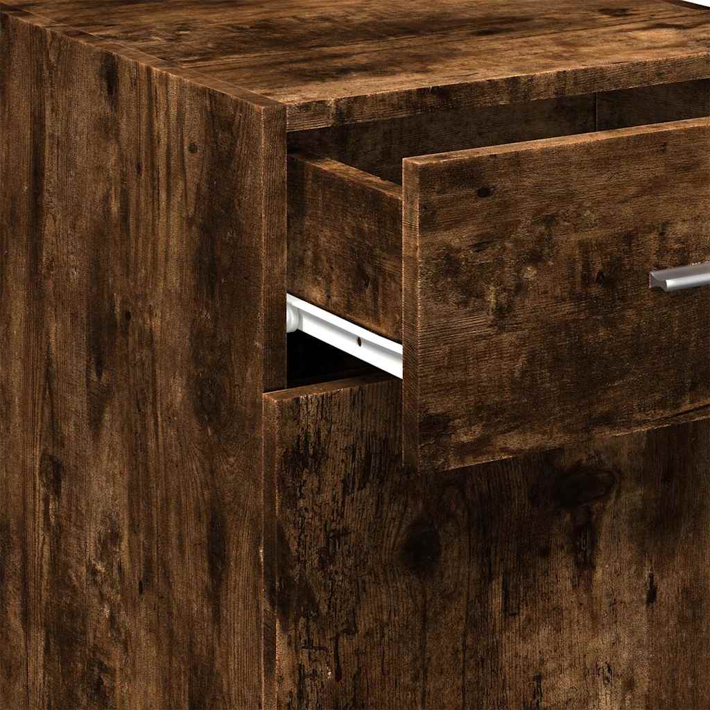 Komoda boja dimljenog hrasta 40x42,5x93 cm konstruirano drvo
