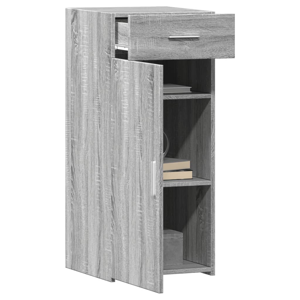 Komoda siva boja hrasta 40 x 42,5 x 93 cm od konstruiranog drva