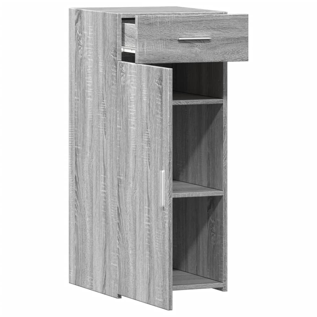 Komoda siva boja hrasta 40 x 42,5 x 93 cm od konstruiranog drva