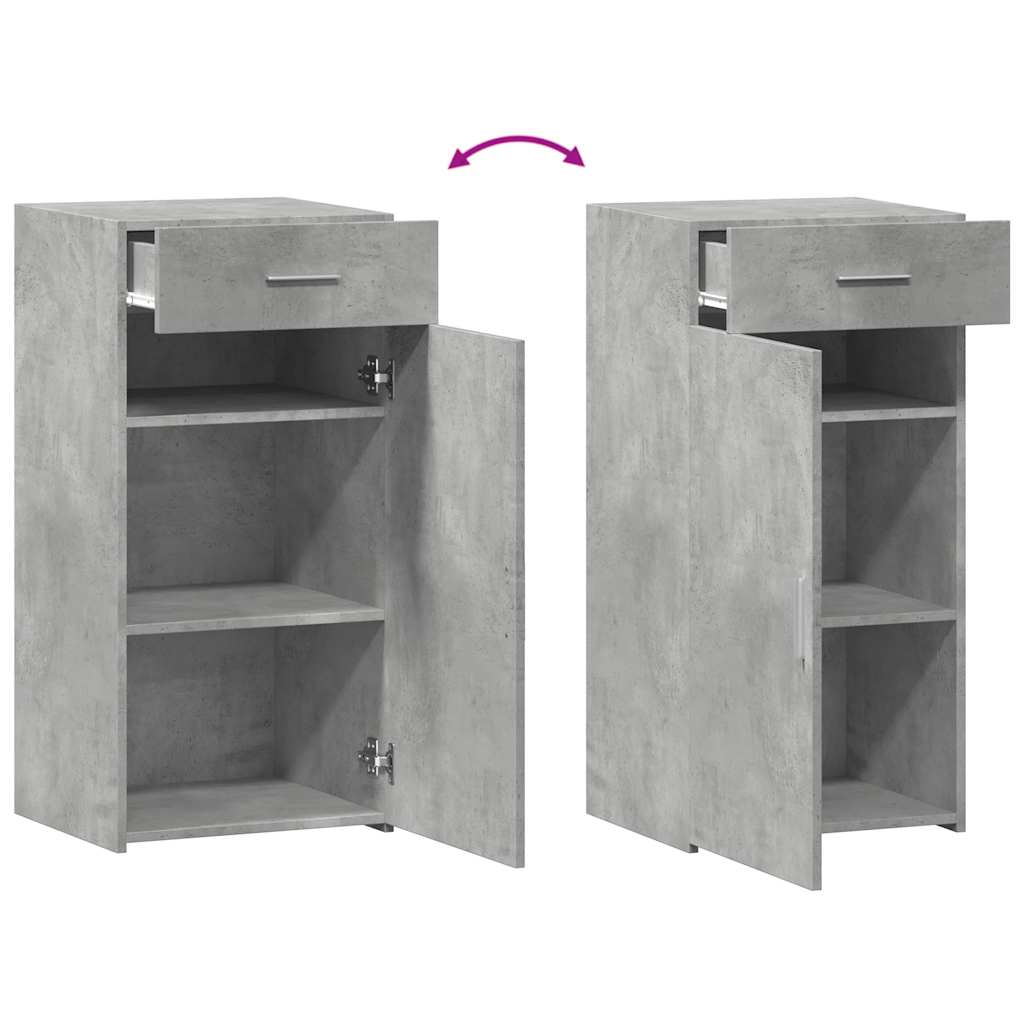 Komoda siva boja betona 45 x 42,5 x 93 cm od konstruiranog drva