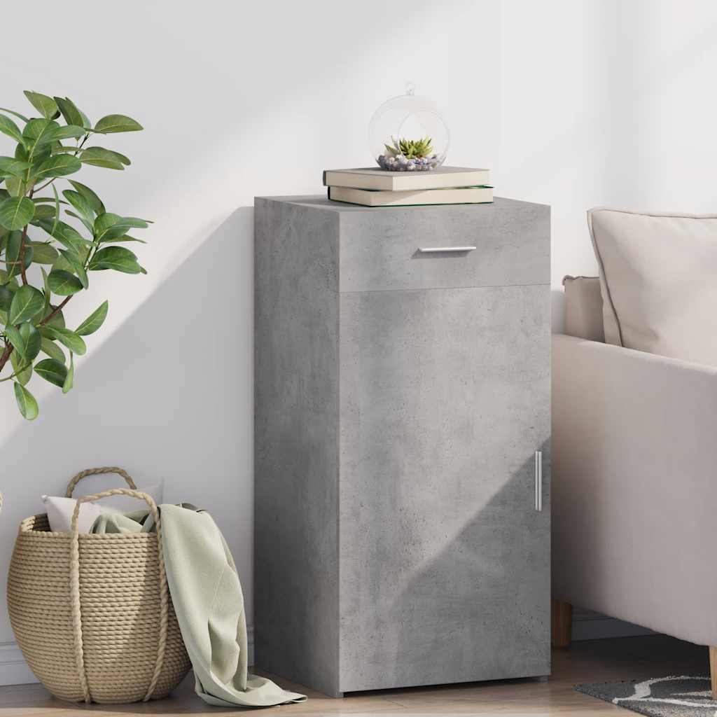 Komoda siva boja betona 45 x 42,5 x 93 cm od konstruiranog drva