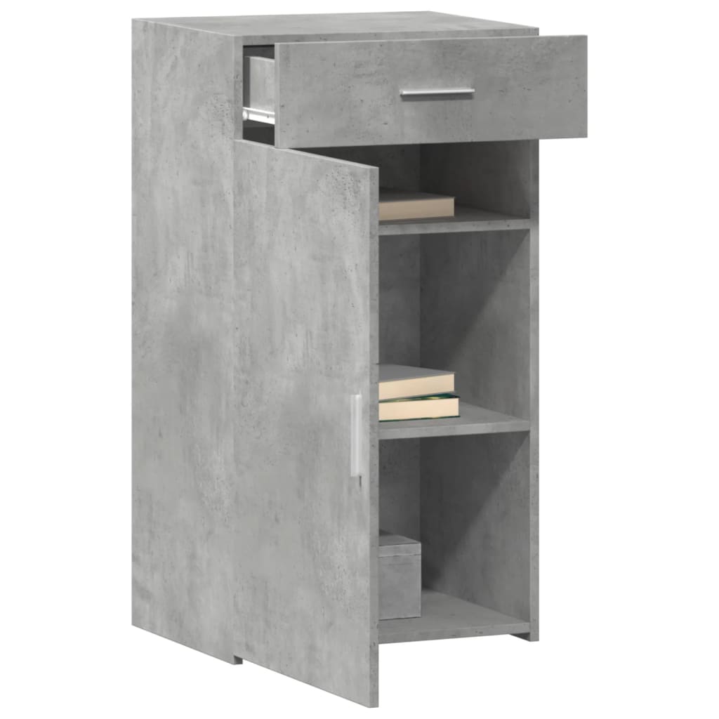 Komoda siva boja betona 50 x 42,5 x 93 cm od konstruiranog drva