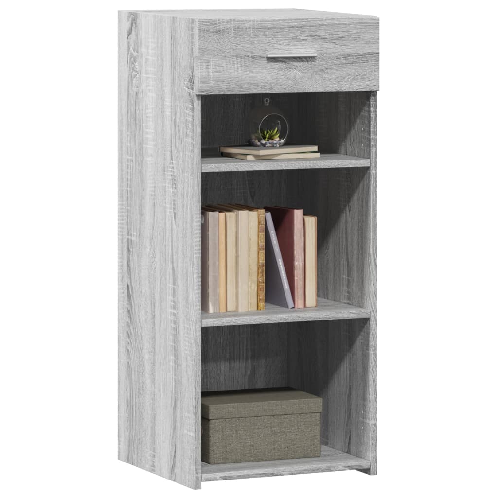 Komoda siva boja hrasta 40 x 42,5 x 93 cm od konstruiranog drva