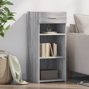 Komoda siva boja hrasta 40 x 42,5 x 93 cm od konstruiranog drva
