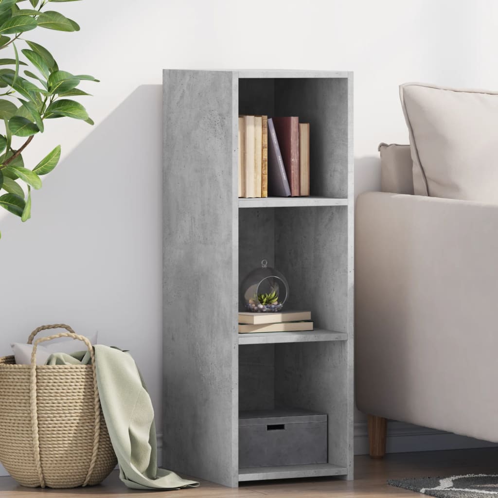 Komoda siva boja betona 30x41x93 cm od konstruiranog drva