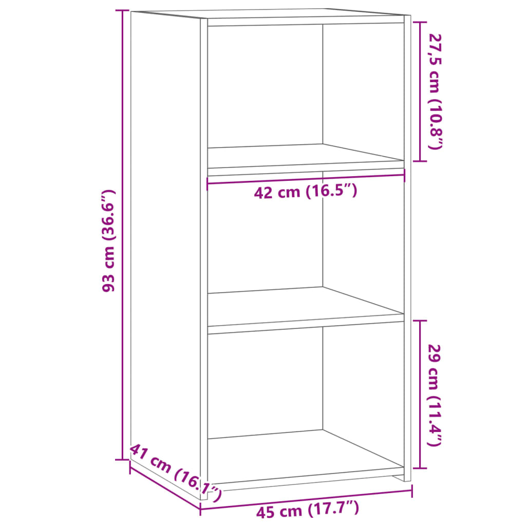 Komoda siva boja betona 45x41x93 cm od konstruiranog drva