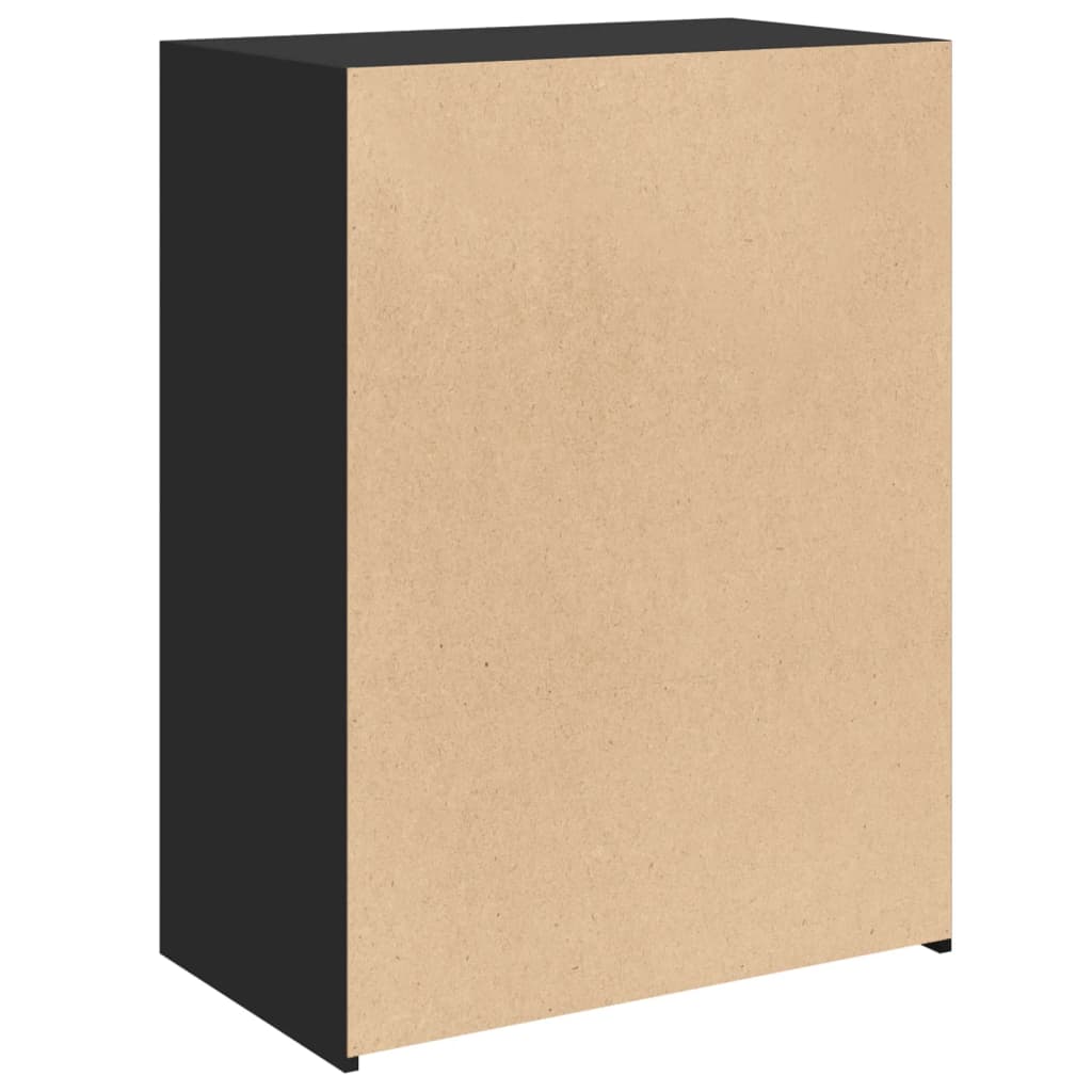 Komoda crna 70x41x93 cm od konstruiranog drva