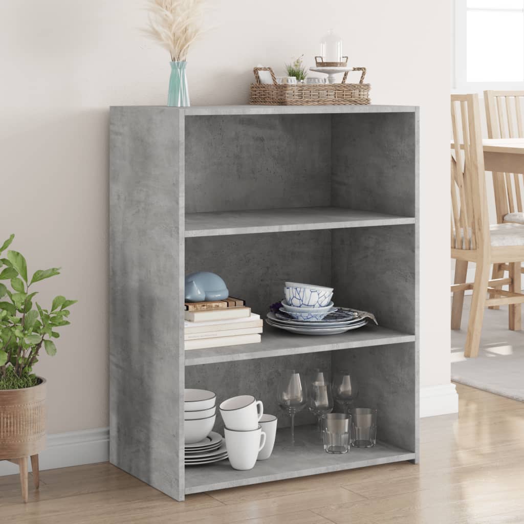 Komoda siva boja betona 70x41x93 cm od konstruiranog drva