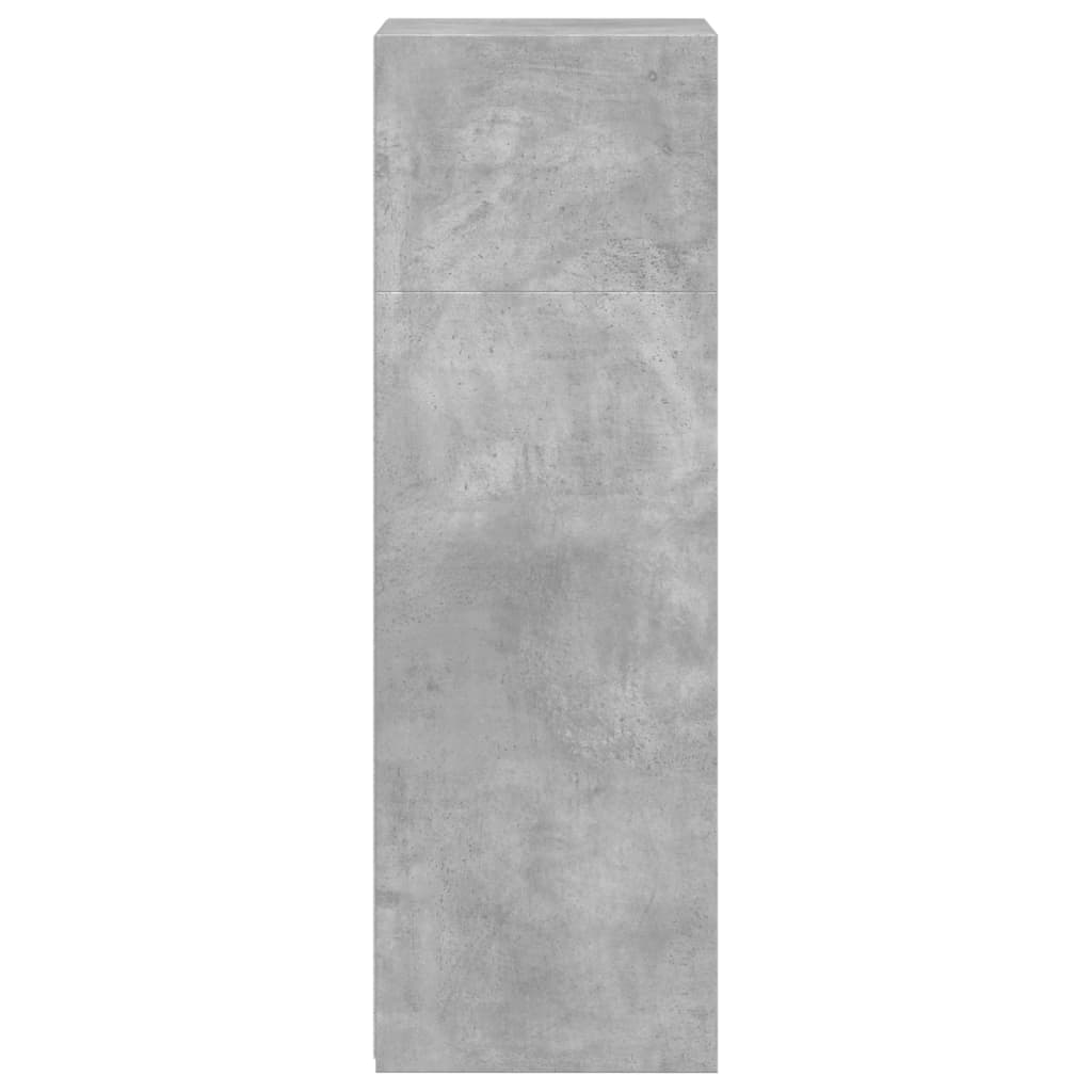 Visoka komoda boja betona 45 x 41 x 124 cm konstruirano drvo