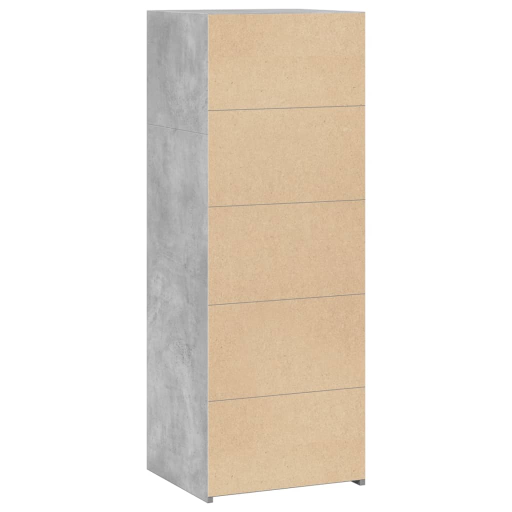 Visoka komoda boja betona 45 x 41 x 124 cm konstruirano drvo